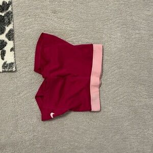 Nike Raspberry Athletic shorts with Pink Band